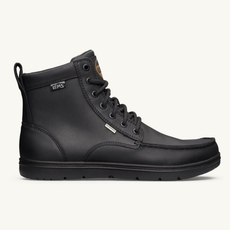Lems Wasserdichte Boulder Boot Stiefel Herren Schwarz | CHIWQLZK